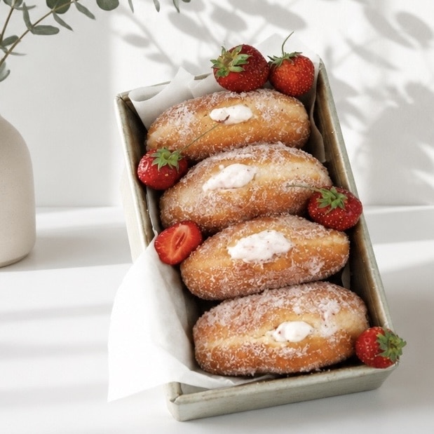 Strawberries and Creme Donut | Spread The Love Catering | North Shore | Auckland
