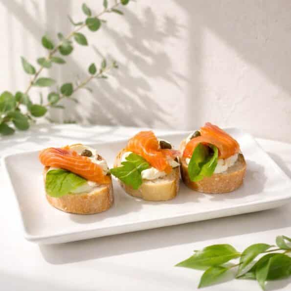 smoked salmon dilll creme and cress toasts | Spread The Love Catering | North Shore | Auckland